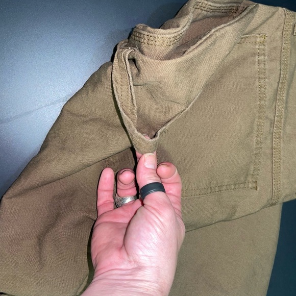 Men’s Relaxed Fit Straight Leg Heavyweight Duck Carpenter Pants, Brown Duck - Picture 8 of 14